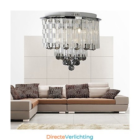 Kristallen semi-inbouwlamp met 8 lampen Kristallen semi-inbouwlamp met 8 lampen