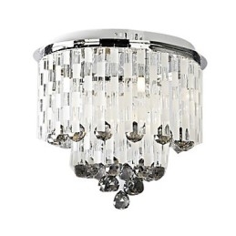 Kristallen semi-inbouwlamp met 8 lampen