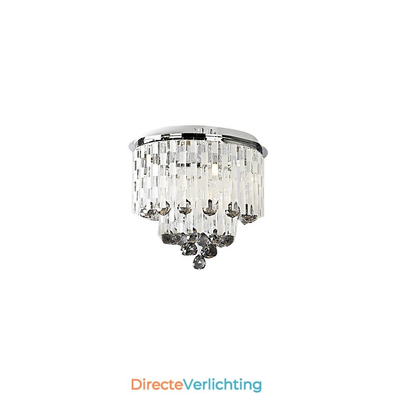 Kristallen semi-inbouwlamp met 8 lampen