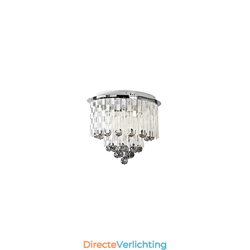 Kristallen semi-inbouwlamp met 8 lampen