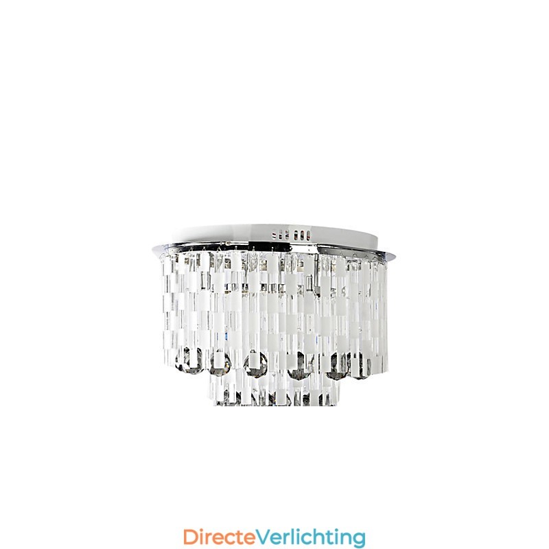 Kristallen semi-inbouwlamp met 8 lampen
