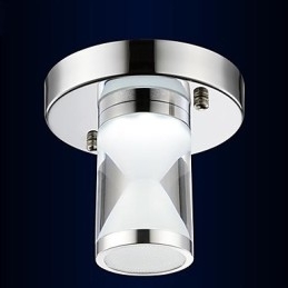 Moderne, eigentijdse, verchroomde metalen plafondlamp