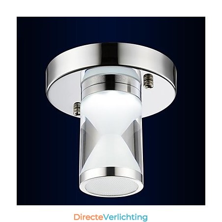 Moderne, eigentijdse, verchroomde metalen plafondlamp Moderne, eigentijdse, verchroomde metalen plafondlamp