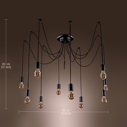 Kroonluchter Vintage Design Lampen Inbegrepen Living 10 Lampen Hanglamp