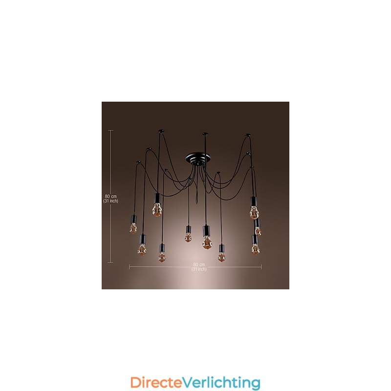 Kroonluchter Vintage Design Lampen Inbegrepen Living 10 Lampen Hanglamp