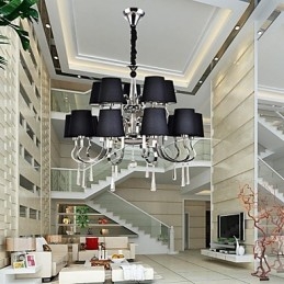 Moderne eigentijdse traditionele klassieke rustieke lodge vintage land eiland chromen metalen kroonluchter