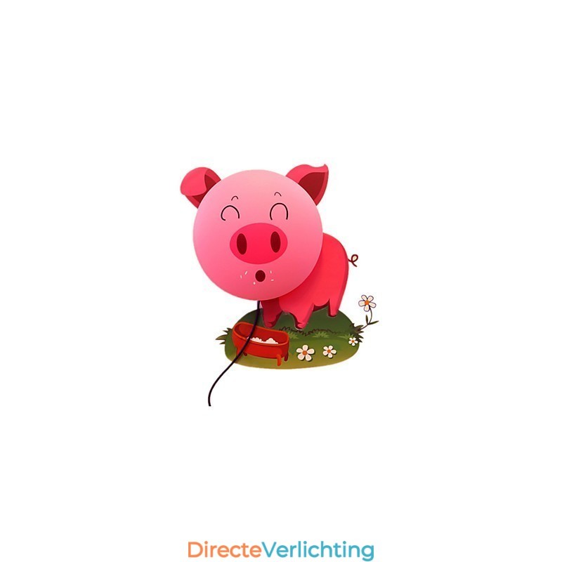 Behang Wandlampen Bloem Gezicht DIY Leuke Sfeer Nachtlampje Kinderen Bedlamp Decoratie Roze Varken