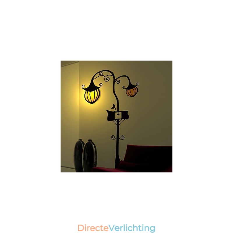 Pompoen Hoge Temperatuurbestendige Plastic Licht En Creatieve 3D Behangpapier Wandlamp