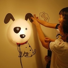 Hittebestendig kunststof en 10 C kan muurstickers verwijderen Creatieve 3D-behang wandlamp