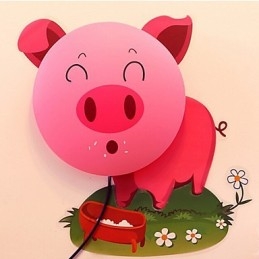 Varken Hoge Temperatuurbestendige Plastic Licht En 10 C Kan Creatieve 3D Behang Wandlamp Verwijderen