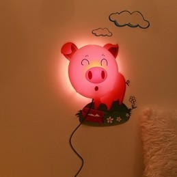Varken Hoge Temperatuurbestendige Plastic Licht En 10 C Kan Creatieve 3D Behang Wandlamp Verwijderen