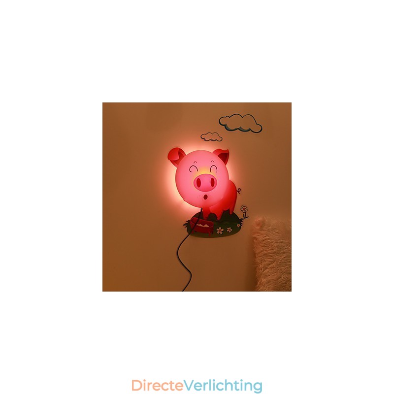 Varken Hoge Temperatuurbestendige Plastic Licht En 10 C Kan Creatieve 3D Behang Wandlamp Verwijderen