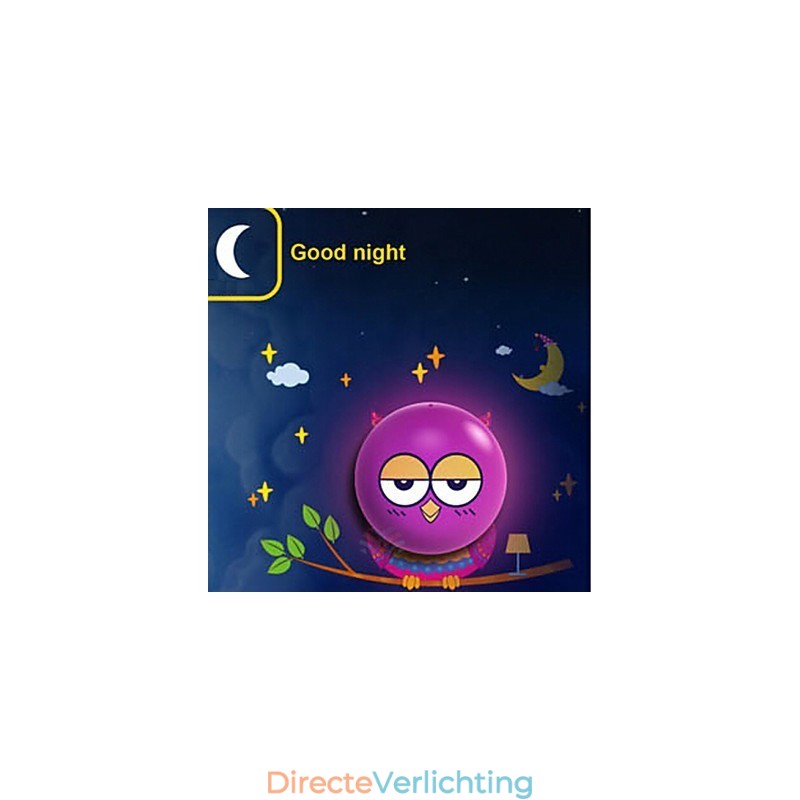 Licht bediende OWL wandlampen lamp hedendaagse creatieve 3D behangpapier wandlamp licht