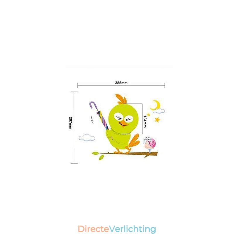 Lichtgestuurde vogel wandlampen lamp hedendaagse creatieve 3D behang wandlamp licht