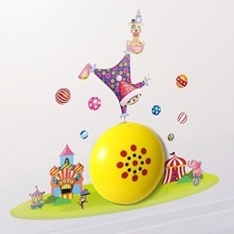 Clown Hoge Temperatuurbestendige Plastic Licht En 10 C Kan Creatieve 3D Behang Wandlamp Verwijderen