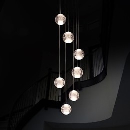 Moderne hanglamp Hanglamp G4 Retroifit 7 lampen Chrome Plating Kristal voor Trapverlichting
