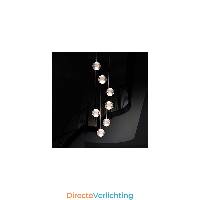 Moderne hanglamp Hanglamp G4 Retroifit 7 lampen Chrome Plating Kristal voor Trapverlichting