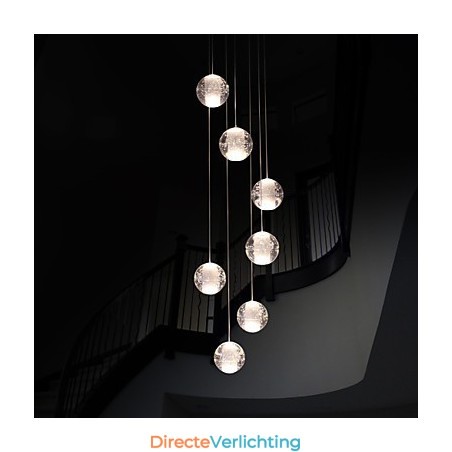 Moderne hanglamp Hanglamp G4 Retroifit 7 lampen Chrome Plating Kristal voor Trapverlichting Moderne hanglamp Hanglamp G4 Retroifit 7 lampen Chrome Plating Kristal voor Trapverlichting