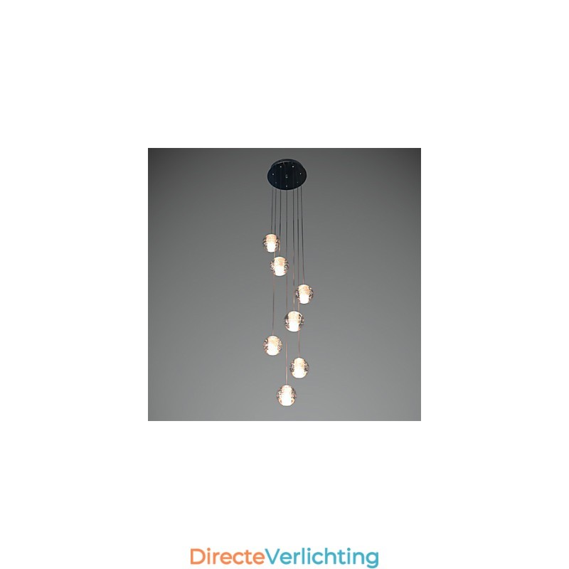 Moderne hanglamp Hanglamp G4 Retroifit 7 lampen Chrome Plating Kristal voor Trapverlichting