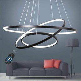 Dimbare hanglamp met afstandsbediening, modern design, drie ringen