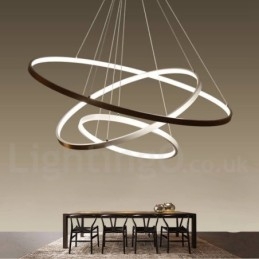 Dimbare hanglamp met afstandsbediening, modern design, drie ringen