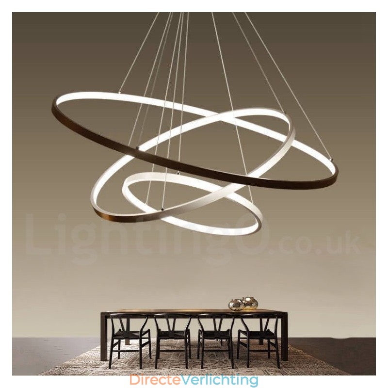 Dimbare hanglamp met afstandsbediening, modern design, drie ringen