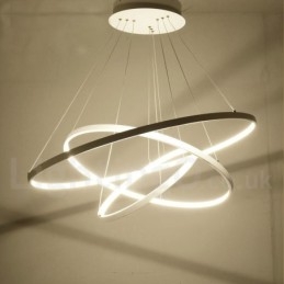 Dimbare hanglamp met afstandsbediening, modern design, drie ringen