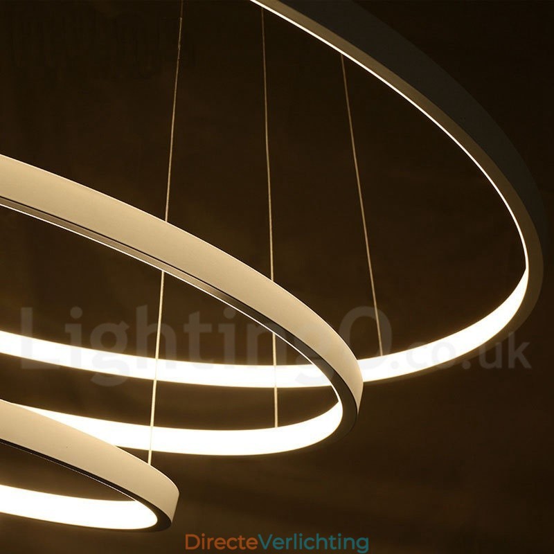 Dimbare hanglamp met afstandsbediening, modern design, drie ringen