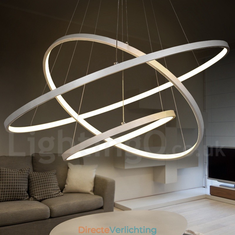 Dimbare hanglamp met afstandsbediening, modern design, drie ringen