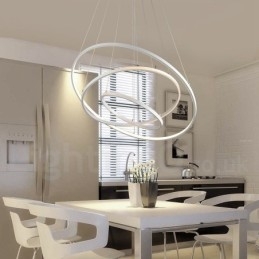 Dimbare hanglamp met afstandsbediening, modern design, drie ringen