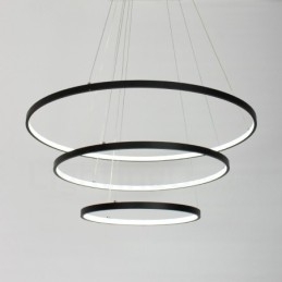 Dimbare hanglamp met afstandsbediening, modern design, drie ringen