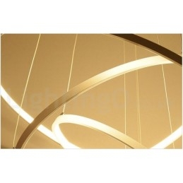 Dimbare hanglamp met afstandsbediening, modern design, drie ringen