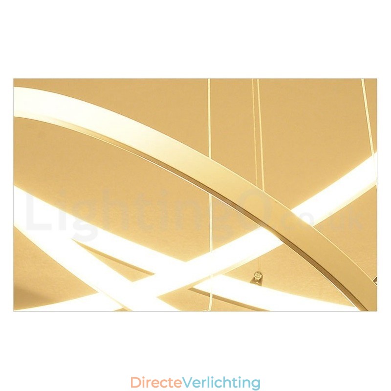 Dimbare hanglamp met afstandsbediening, modern design, drie ringen