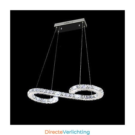 Moderne, eigentijdse hanglamp van kristalchroommetaal Moderne, eigentijdse hanglamp van kristalchroommetaal