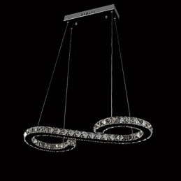 Moderne, eigentijdse hanglamp van kristalchroommetaal
