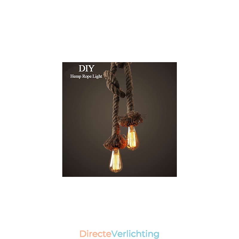 1 Licht DIY Kunst Hennep Touw Licht Creatieve Hennep Touw Kroonluchter
