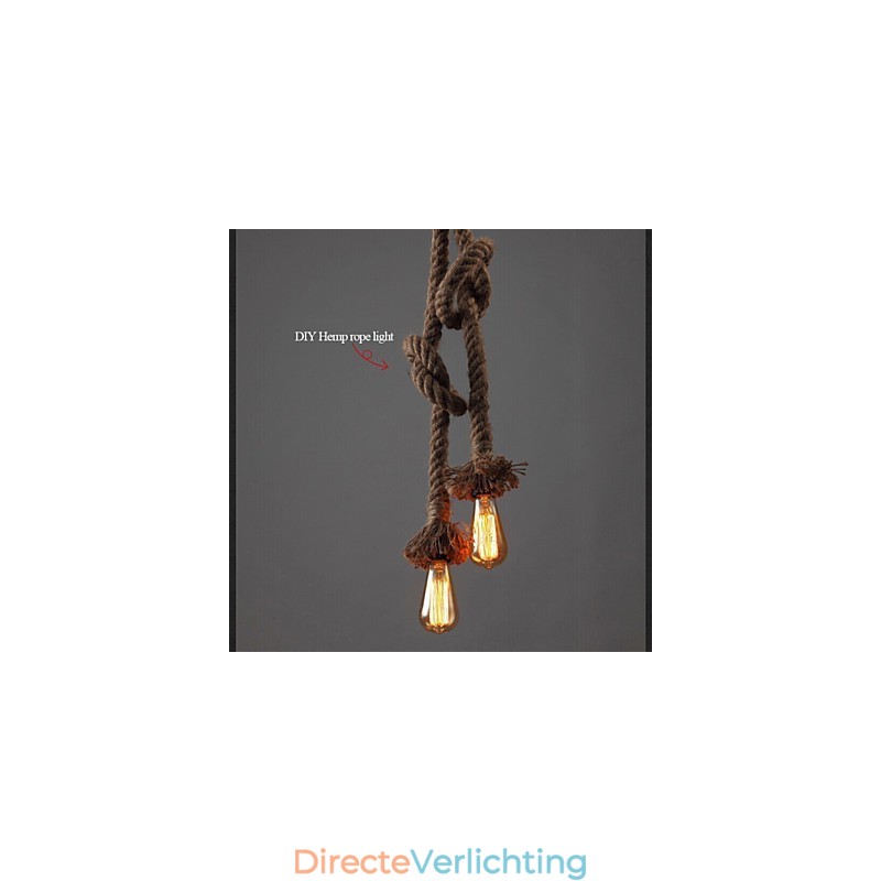 1 Licht DIY Kunst Hennep Touw Licht Creatieve Hennep Touw Kroonluchter