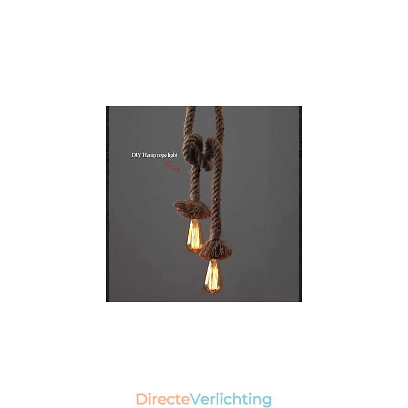 1 Licht DIY Kunst Hennep Touw Licht Creatieve Hennep Touw Kroonluchter