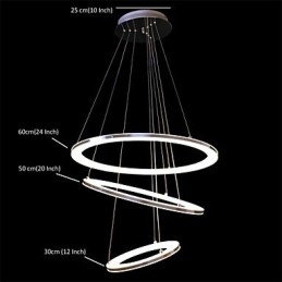 Moderne hanglamp 3 ringen hanglamp acryl