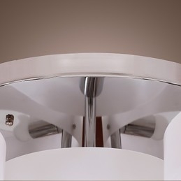 Moderne, eigentijdse kroonluchter van chroommetaal, inbouw