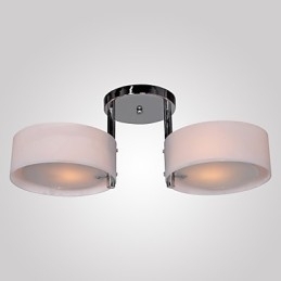 Moderne, eigentijdse kroonluchter van chroommetaal, inbouw