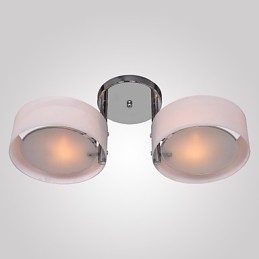 Moderne, eigentijdse kroonluchter van chroommetaal, inbouw