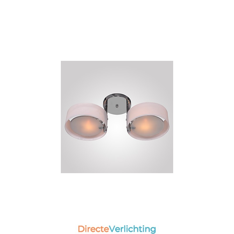 Moderne, eigentijdse kroonluchter van chroommetaal, inbouw