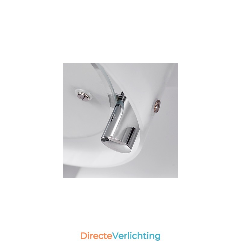 Moderne, eigentijdse kroonluchter van chroommetaal, inbouw