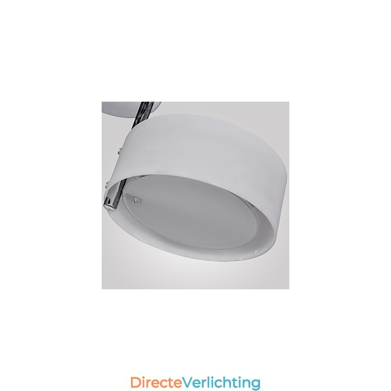 Moderne, eigentijdse kroonluchter van chroommetaal, inbouw