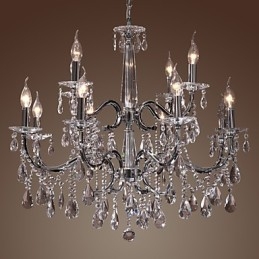 Kroonluchter Kristal Modern 2 Lagen Woonkamer 12 Lampen