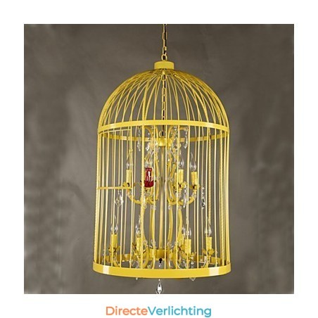 Vintage ijzeren kooi trap lamp kroonluchter kristal Vintage ijzeren kooi trap lamp kroonluchter kristal