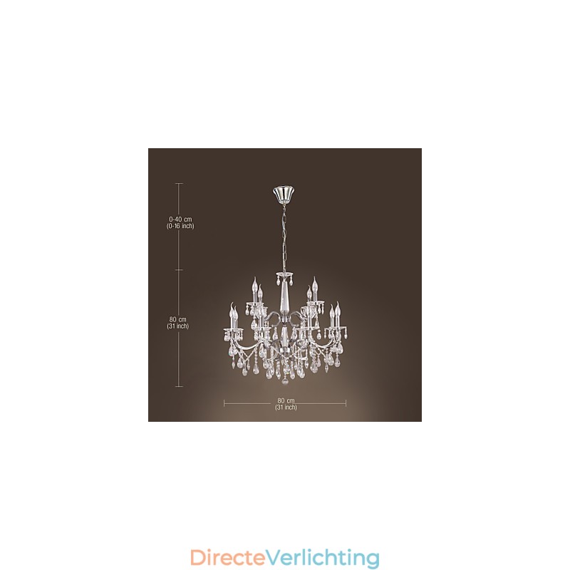 Kroonluchter Kristal Modern 2 Lagen Woonkamer 12 Lampen