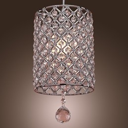 Kristallen hanglamp in cilinderstijl