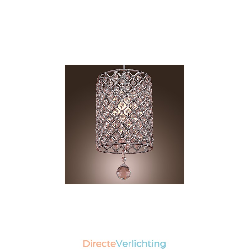 Kristallen hanglamp in cilinderstijl